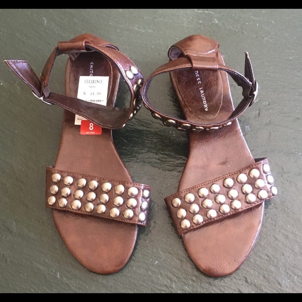 Chinese Laundry Brown studded sandals